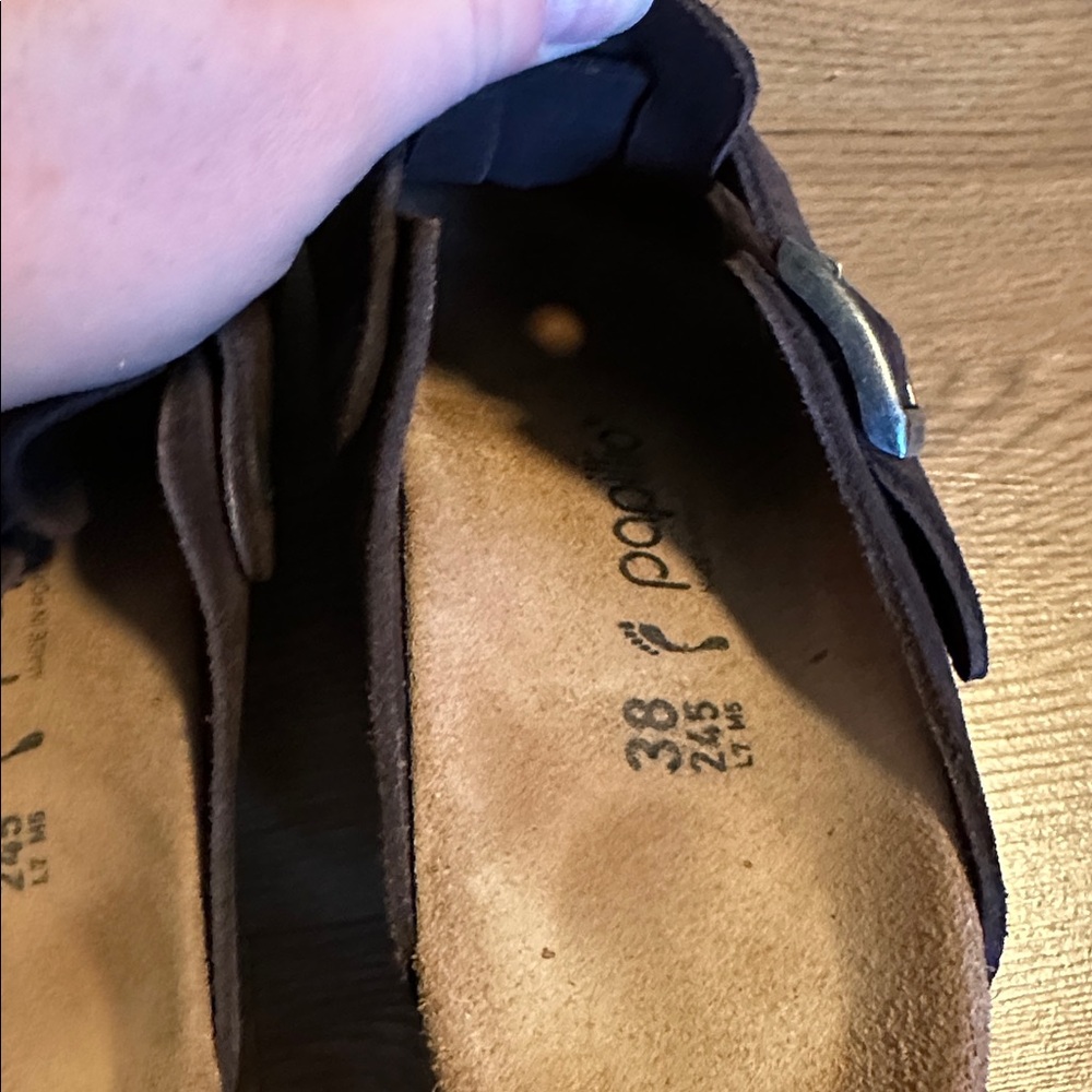 Brown Suede Slip-On wedge clog - Picture 6 of 6